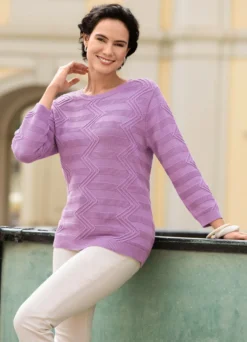 Pullover mit Strukturmustermix