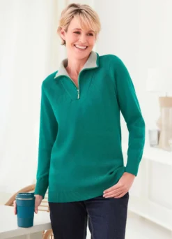 Pullover mit Troyerkragen