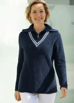 Pullover mit Troyerkragen