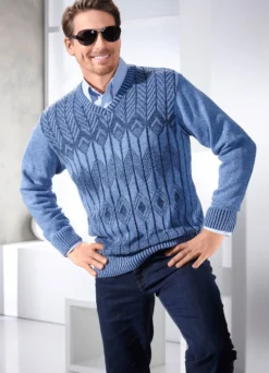 Pullover mit V-Ausschnitt
