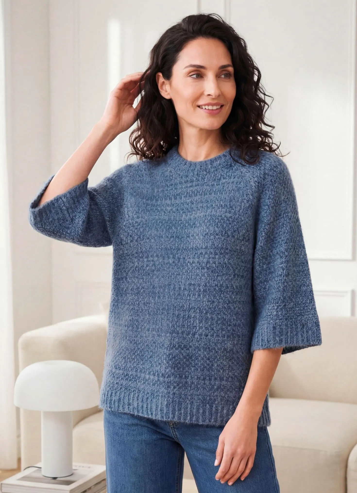 Pullover mit weiten Raglanärmeln