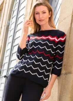 Pullover mit Zackenmuster