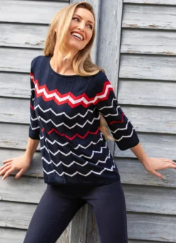 Pullover mit Zackenmuster