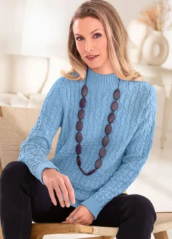 Pullover mit Zöpfchenstruktur