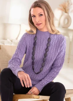 Pullover mit Zöpfchenstruktur