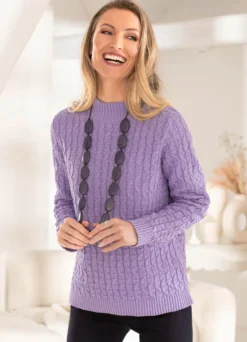 Pullover mit Zöpfchenstruktur
