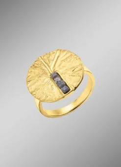 Pure Eleganz:Damenring mit 4 Roh-Diamanten