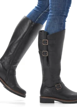 Remonte, gefütterte Damen-Stiefel, Winterschuhe, Weite G, mit Lammfell