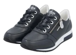 Remonte Schnür-Sneaker mit silberfarben schimmerndem Kontrast-Besatz