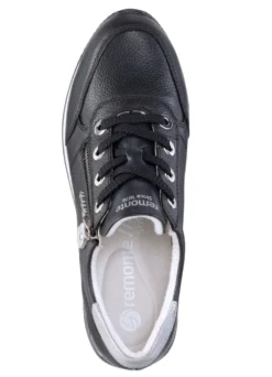 Remonte Schnür-Sneaker mit silberfarben schimmerndem Kontrast-Besatz