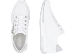 Remonte Schnür-Sneaker mit silberfarben schimmerndem Kontrast-Besatz