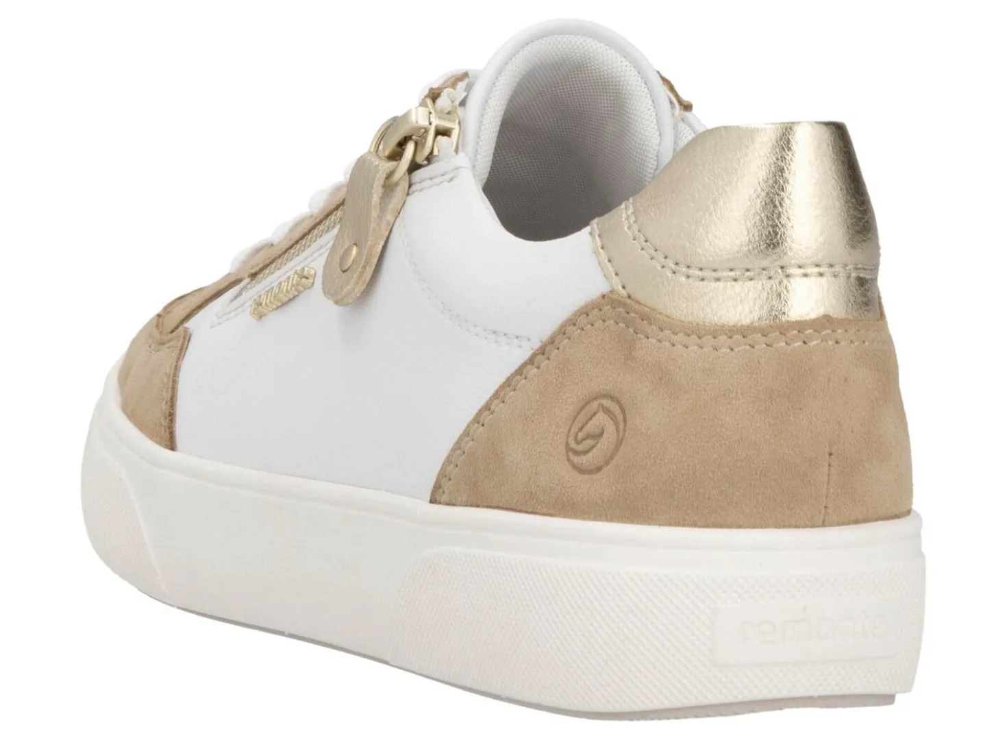 Remonte Sneaker aus Nappa- und Veloursleder mit Metallic-Besatz
