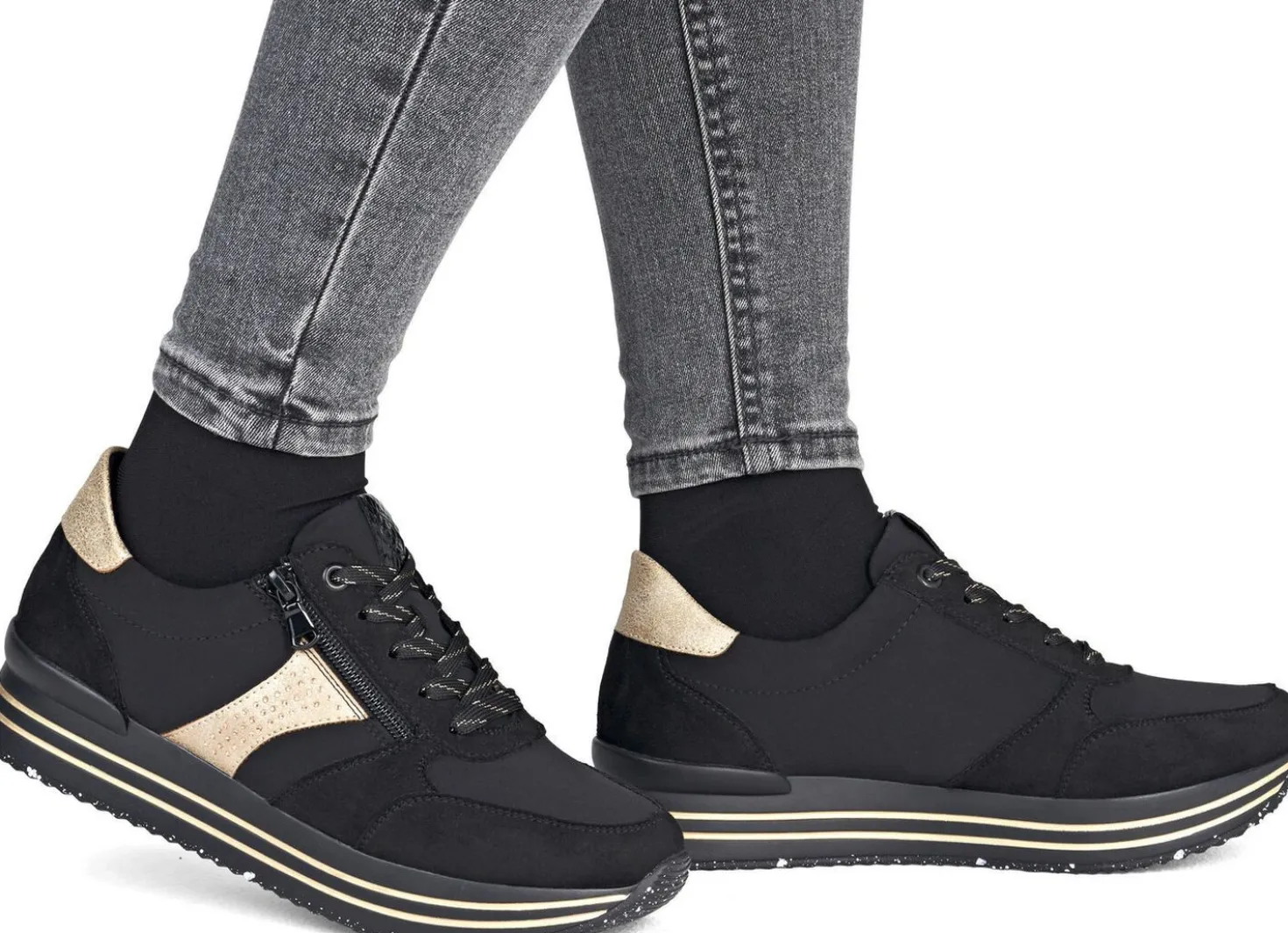 Remonte, trendige Damen-Sneaker, Weite G, mit herausnehmbarem Fußbett
