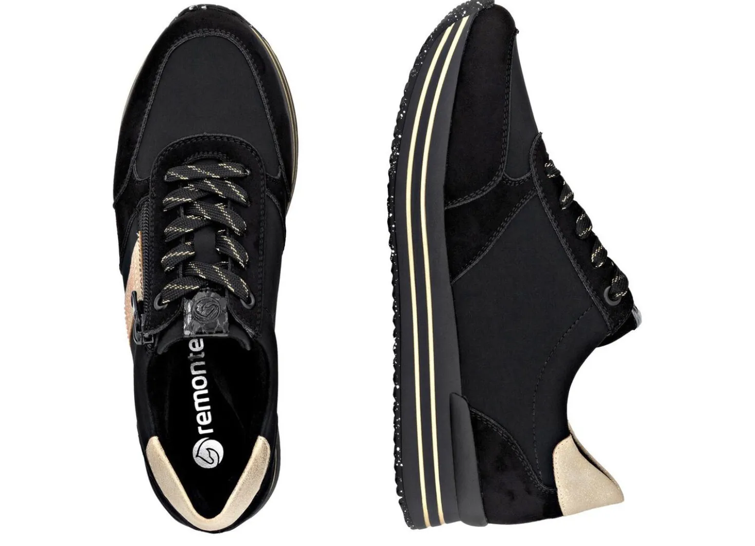 Remonte, trendige Damen-Sneaker, Weite G, mit herausnehmbarem Fußbett