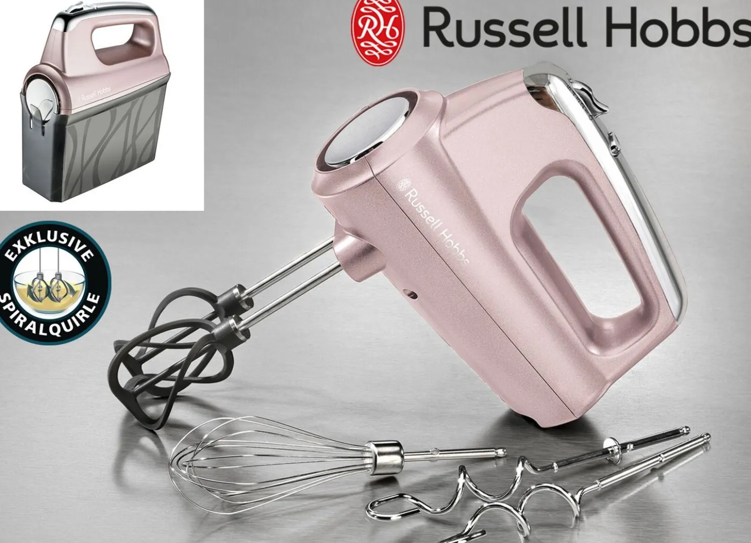 Russell Hobbs Handmixer mit spiralförmigen Helix-Quirlen