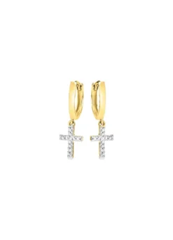 Schicke Klappcreolen mit 2 Diamanten