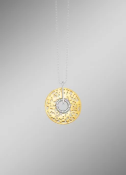 Schicker Anhänger in Bicolor mit Zirkonia
