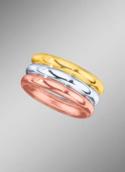 Schicker Damenring in Tricolor