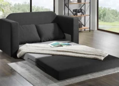 Schlafsofa mit 2 großen, weichen Rückenkissen