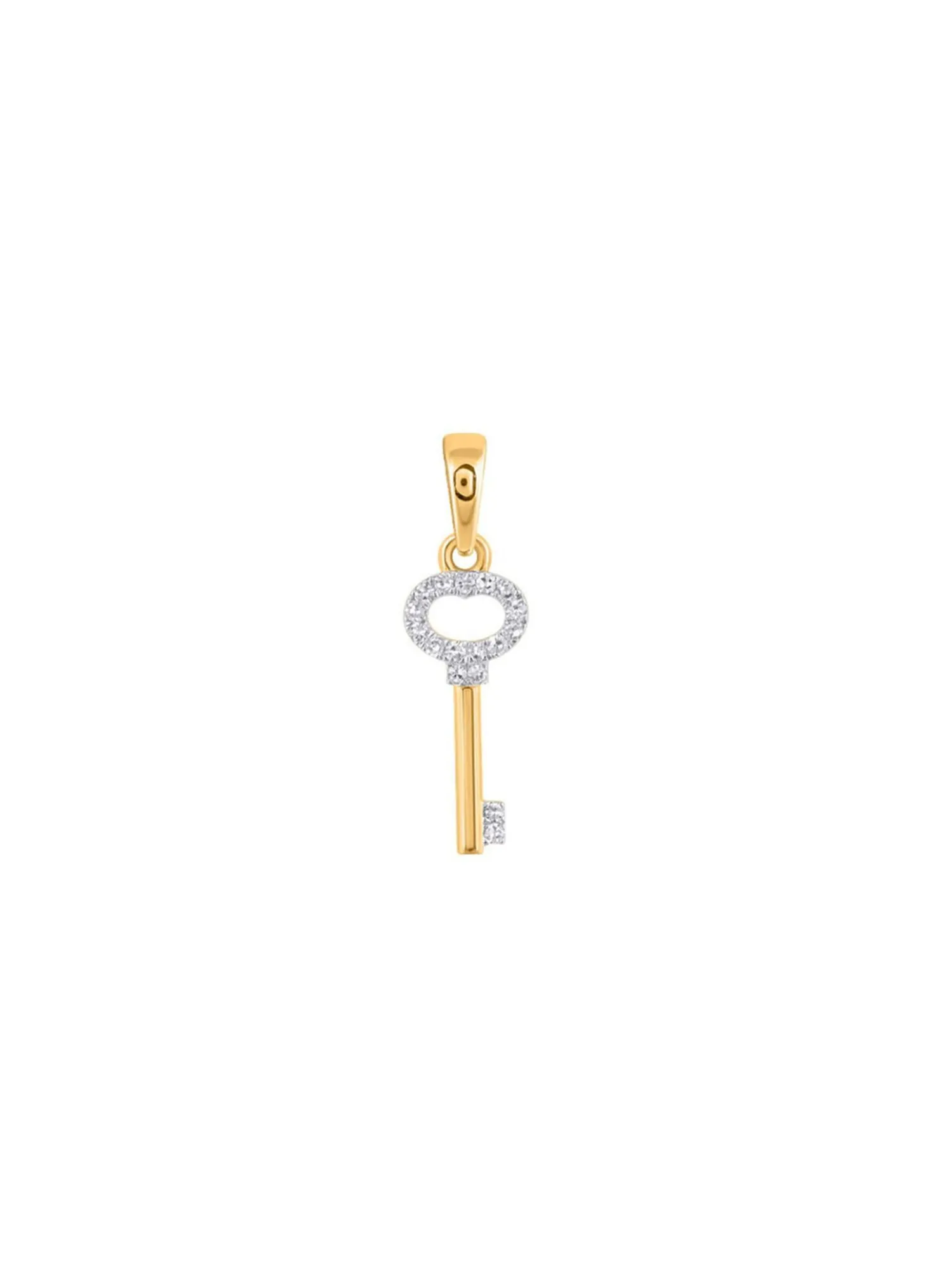 Schlüssel-Anhänger mit 14 Diamanten