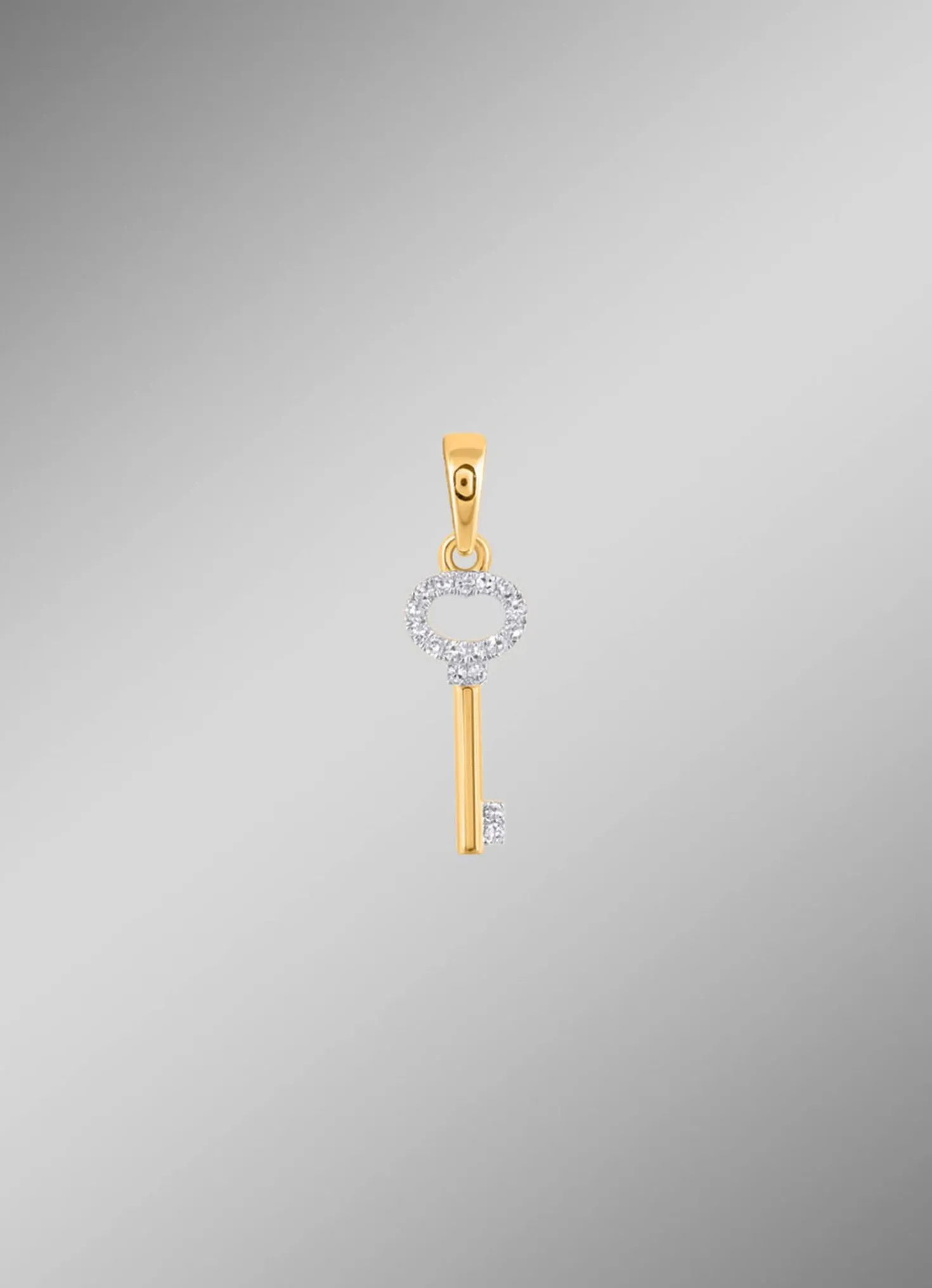 Schlüssel-Anhänger mit 14 Diamanten