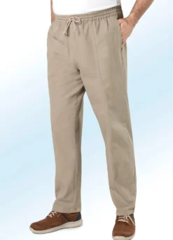 Schlupfjeans mit Gummibund und Kordelzug