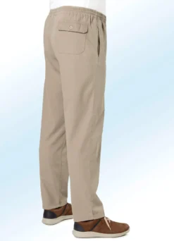 Schlupfjeans mit Gummibund und Kordelzug