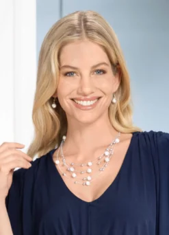 Schmuck-Set, 2-teilig, bestehend aus Halskette und Ohrhaken