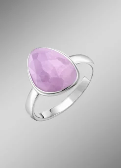 Schöner Damenring mit echt facettiertem Amethyst