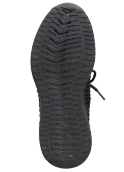 Schnür-Sneaker aus strukturiertem Textilmaterial