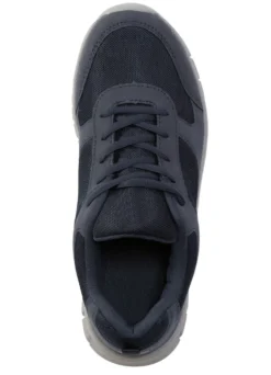 Schnür-Sneaker aus Synthetik und weichem Textilmaterial