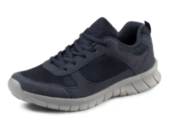 Schnür-Sneaker aus Synthetik und weichem Textilmaterial