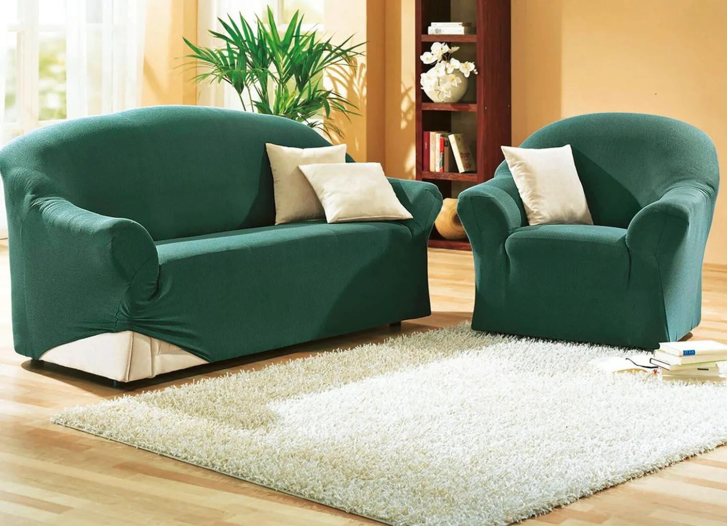 Schützende Stretchbezüge für Sessel und Sofa
