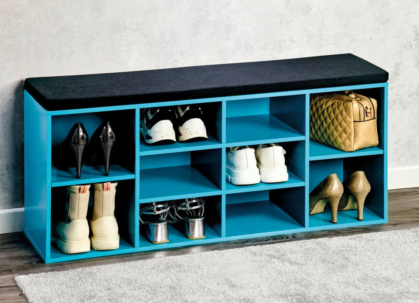 Schuhbank mit Sitzkissen