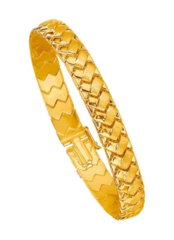 Schweres Armband in Geflecht-Optik mit Kastenschloss