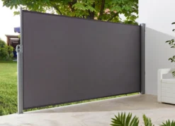 Seitenmarkise mit Gestell aus Aluminium und Stahl