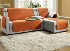 Sessel-,Couch- und Armlehnenschoner mit Bandeinfassung