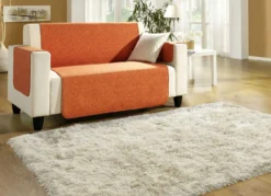 Sessel-,Couch- und Armlehnenschoner mit Bandeinfassung