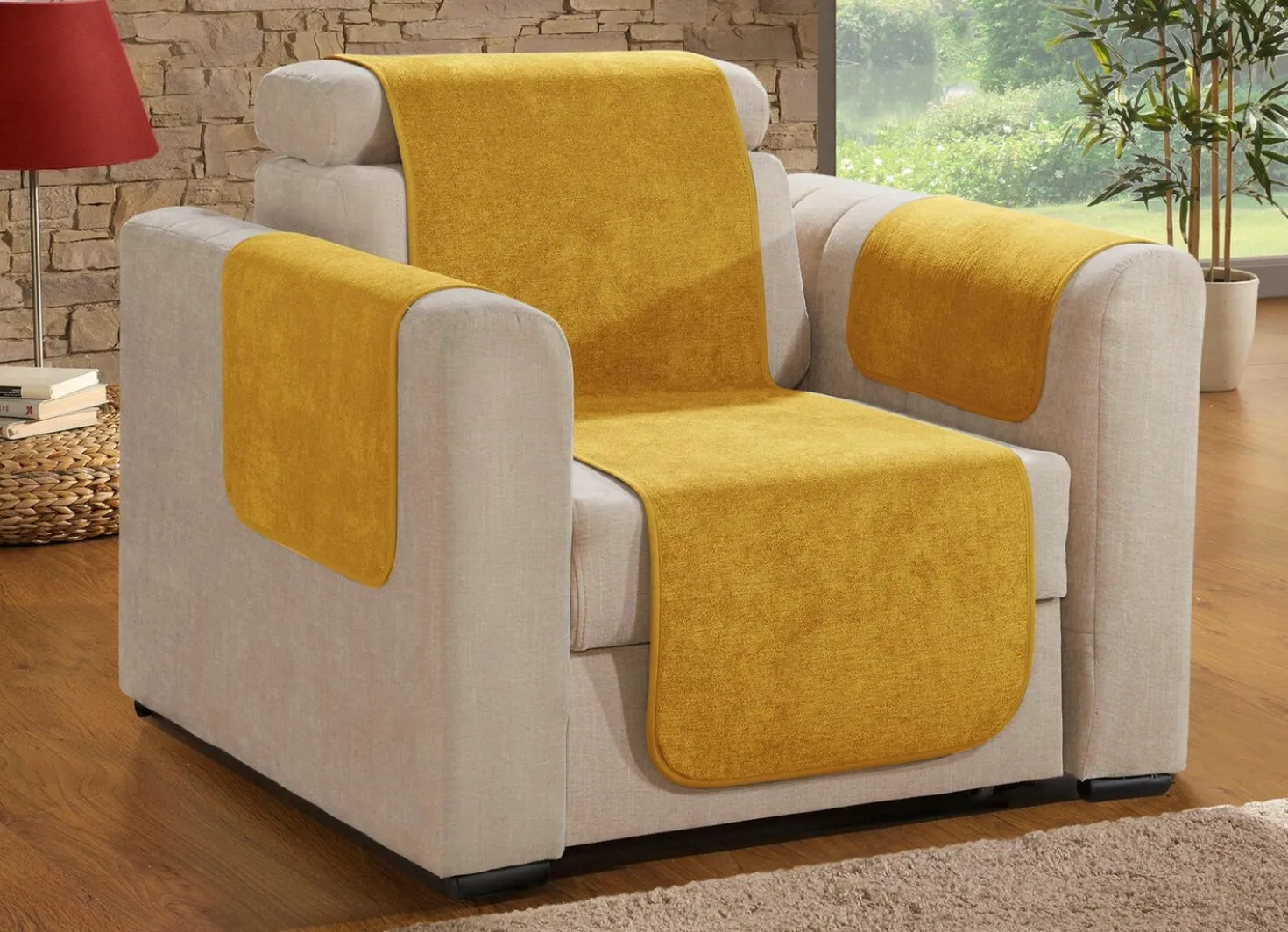 Sessel- und Sofaschoner mit Fleckschutz und Anti-Rutsch-Beschichtung