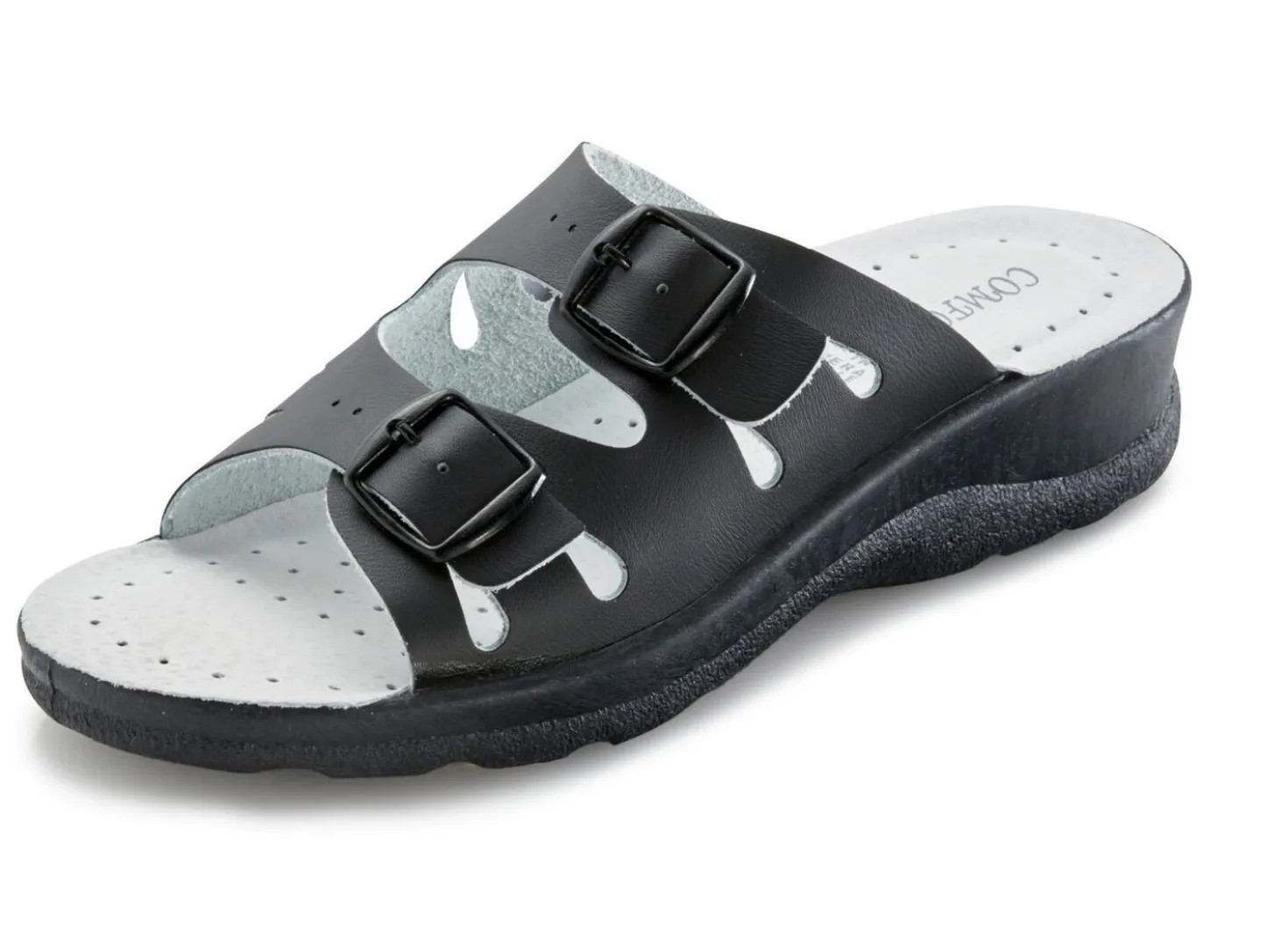Set: Pantolette in Schwarz und Clog in Weiß