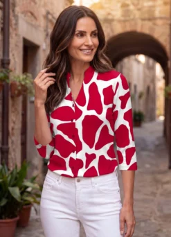 Shirtbluse mit Stehkragen