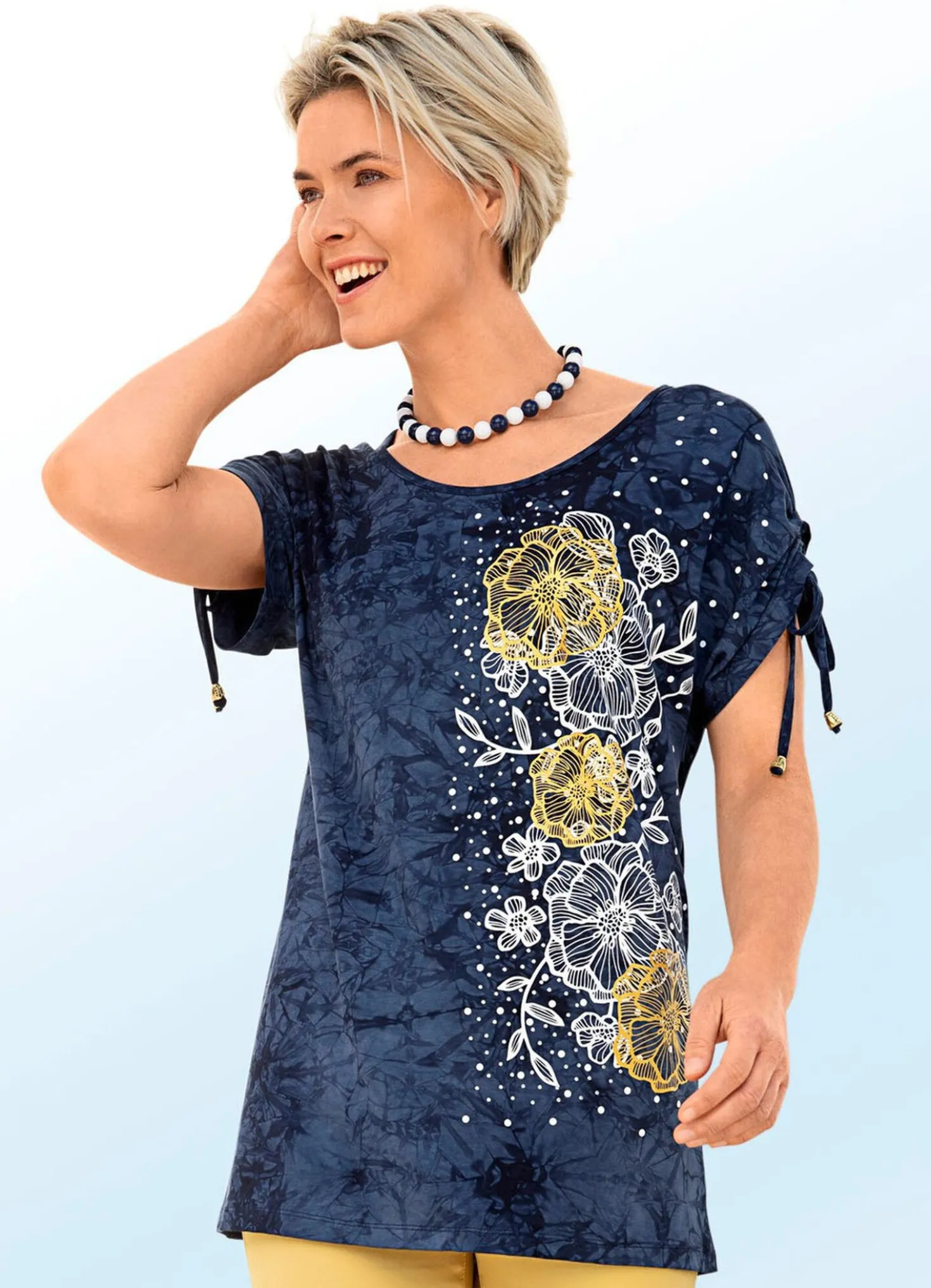 Shirt in angesagter Batik-Optik in 2 Farben