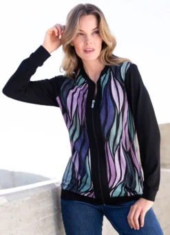 Shirtjacke mit Reißverschluß