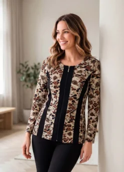 Shirtjacke mit Reißveschluss