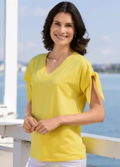 Shirt mit Bindeband in 2 Farben