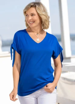 Shirt mit Bindeband in 2 Farben