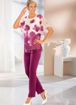 Shirt mit Chiffon-Überwurf