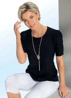 Shirt mit dezenter Kräuselung in 4 Farben