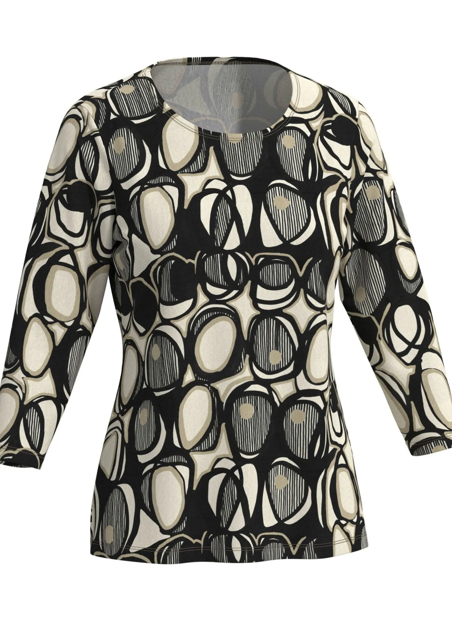 Shirt mit farbbrillantem Allover-Druck