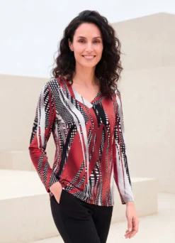 Shirt mit farbbrillantem Allover-Druck